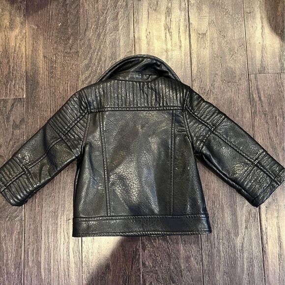 Boys Faux Moto Leather Jacket 18M - Picture 5 of 5